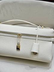 Loro Piana Extra Softy Bag L33 Calfskin White - 33x14x9cm - 6