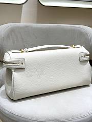 Loro Piana Extra Softy Bag L33 Calfskin White - 33x14x9cm - 4