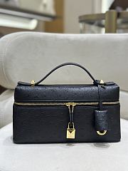 Loro Piana Extra Bag L23 Ostrich Leather Black - 23x12x7cm - 1