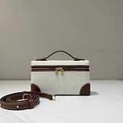 Loro Piana Extra Pocket L19 Cotton Linen Natural/Caramel Sugar B4NE - 19x7x12cm - 2