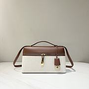 Loro Piana Extra Bag L27 Cotton Linen Natural/Caramel Sugar B4AU - 27x16x10cm - 1