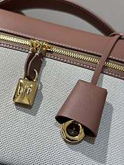 Loro Piana Extra Bag L27 Cotton Linen Natural/Caramel Sugar B4AU - 27x16x10cm - 6