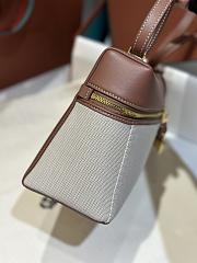 Loro Piana Extra Bag L27 Cotton Linen Natural/Caramel Sugar B4AU - 27x16x10cm - 5