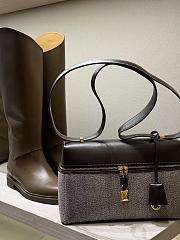 Loro Piana Extra Bag L27 Pecora Nera Natural Brown/Dark Chocolate F6IH - 27x16x10cm - 2