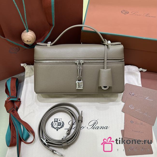 Loro Piana Extra Bag L23 Calfskin Dove M0Y7 - 23x12x7cm - 1