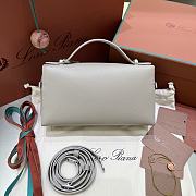 Loro Piana Extra Bag L23 Calfskin Greige - 23x12x7cm - 3