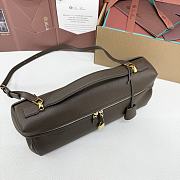 Loro Piana Extra Softy Bag L33 Calfskin Dark Chocolate H11B - 33x14x9cm - 3