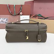 Loro Piana Extra Softy Bag L33 Calfskin Dark Chocolate H11B - 33x14x9cm - 2