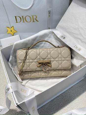 My Dior Mini Bag Two-Tone Trench and Biscuit Cannage Lambskin Bow - 21x11.5x4.5cm