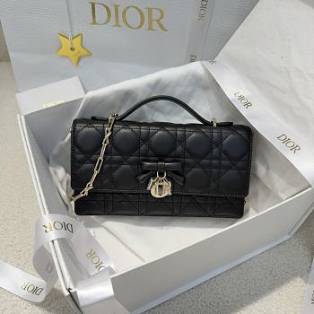 My Dior Mini Bag Black Cannage Lambskin Bow - 21x11.5x4.5cm