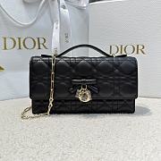My Dior Mini Bag Black Cannage Lambskin Bow - 21x11.5x4.5cm - 2