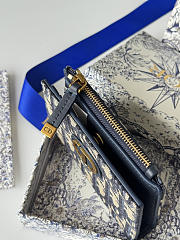 30 Montaigne Dahlia Wallet Blue Dior Oblique Jacquard - 12x9x2cm - 4