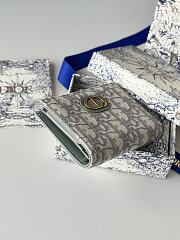 30 Montaigne Dahlia Wallet Gray Dior Oblique Jacquard - 12x9x2cm - 3