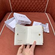 Dior Caro Dahlia Wallet Monsignore White Cannage Lambskin with Heart Motif - 12x9x2cm - 5