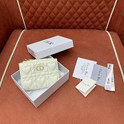 Dior Caro Dahlia Wallet Monsignore White Cannage Lambskin with Heart Motif - 12x9x2cm - 3