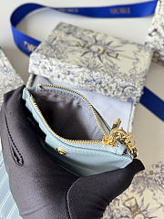 Lady Dior Dahlia Wallet Cloud Blue Cannage Lambskin - 12x9x2cm - 5