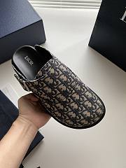 Dior Aqua Mule Beige and Black Dior Oblique Jacquard - 6