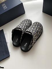 Dior Aqua Mule Beige and Black Dior Oblique Jacquard - 4