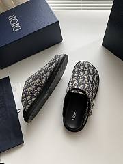 Dior Aqua Mule Beige and Black Dior Oblique Jacquard - 5