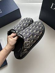 Dior Aqua Mule Beige and Black Dior Oblique Jacquard - 3