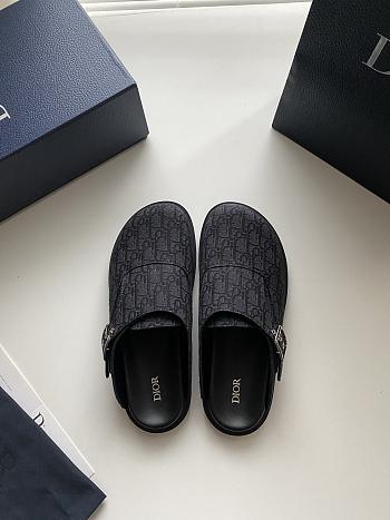 Dior Aqua Mule Black Dior Oblique Jacquard
