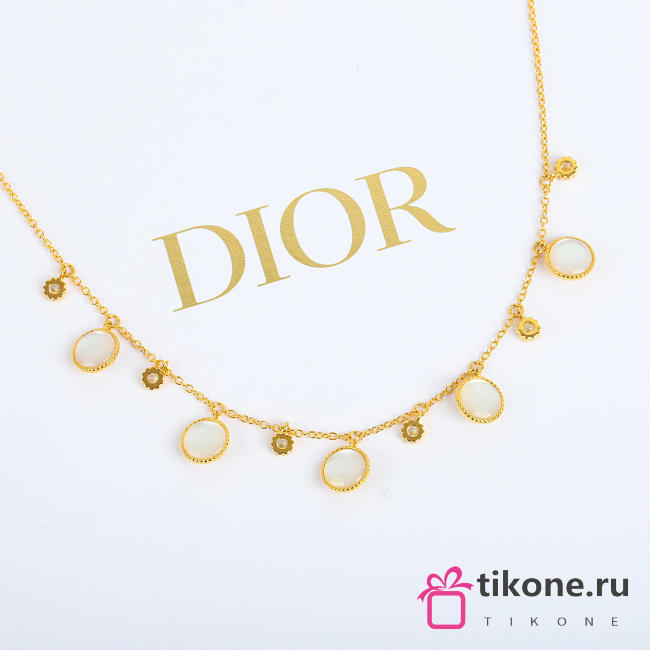 Rose des Vents Necklace Yellow Gold Diamonds and Mother-of-Pearl - 1