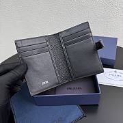 Dior Normandie Bifold Card Holder Black Grained Calfskin - 11x8x1.5cm - 2