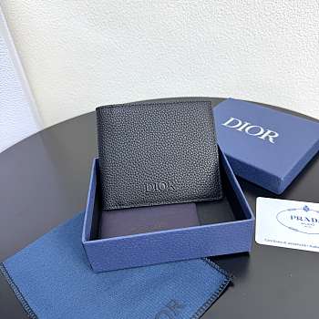 Dior Prive Bifold Wallet Black Dior Icons Calfskin - 11x10x1.5cm
