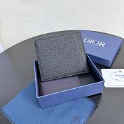 Dior Prive Bifold Wallet Black Dior Icons Calfskin - 11x10x1.5cm - 5