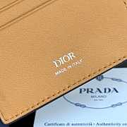 Dior Prive Bifold Wallet Brown Dior Icons Calfskin - 11x10x1.5cm - 5