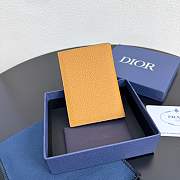 Dior Prive Vertical Bifold Card Holder Brown Dior Icons Calfskin - 11x8x1.5cm - 3
