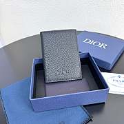 Dior Prive Vertical Bifold Card Holder Black Dior Icons Calfskin - 11x8x1.5cm - 1