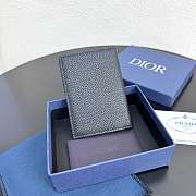 Dior Prive Vertical Bifold Card Holder Black Dior Icons Calfskin - 11x8x1.5cm - 6