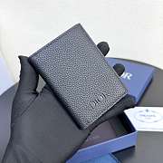 Dior Prive Vertical Bifold Card Holder Black Dior Icons Calfskin - 11x8x1.5cm - 4