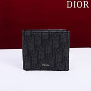 Bifold Wallet Black Dior Oblique Jacquard - 11x10x1.5cm - 1