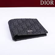 Bifold Wallet Black Dior Oblique Jacquard - 11x10x1.5cm - 6