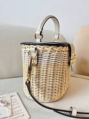 Valentino Garavani VLogo Signature Wicker Vanity Bag Natural - 19x13.5x13cm - 6