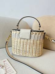 Valentino Garavani VLogo Signature Wicker Vanity Bag Natural - 19x13.5x13cm - 5
