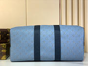 LV Keepall Bandouliere 50 Blue Monogram Heritage Canvas M14837 - 50x29x23cm - 5