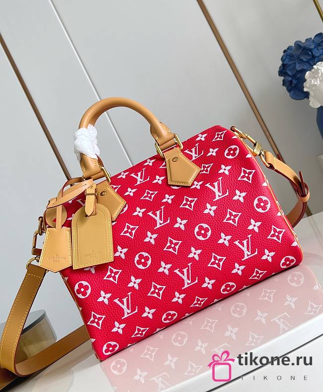 LV Speedy P9 Bandouliere 30 Red Calf Leather M14067 - 32x22.5x18cm - 1