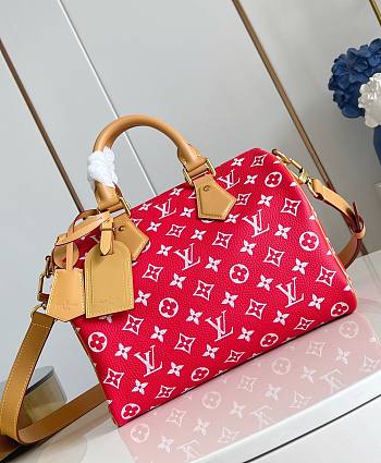 LV Speedy P9 Bandouliere 30 Red Calf Leather M14067 - 32x22.5x18cm