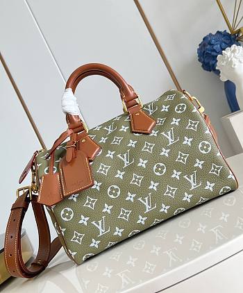 LV Speedy P9 Bandouliere 30 Green Sencha Calf Leather M15241 - 32x22.5x18cm