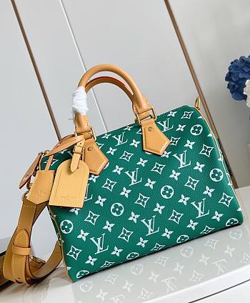 LV Speedy P9 Bandouliere 30 Green Calf Leather M14077 - 32x22.5x18cm