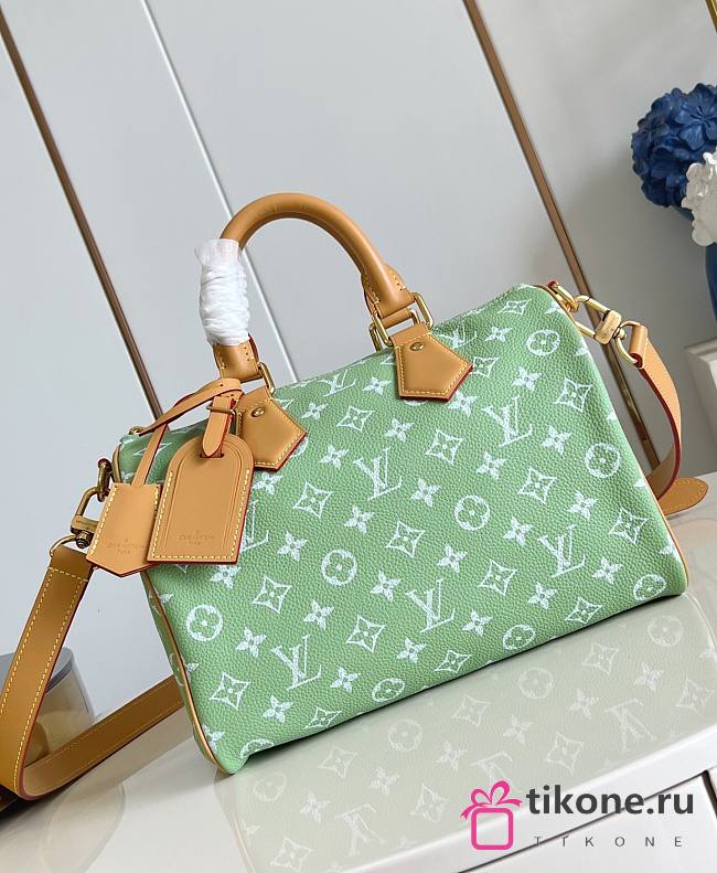 LV Speedy P9 Bandouliere 30 Frozen Lime Calf Leather M14064 - 32x22.5x18cm - 1