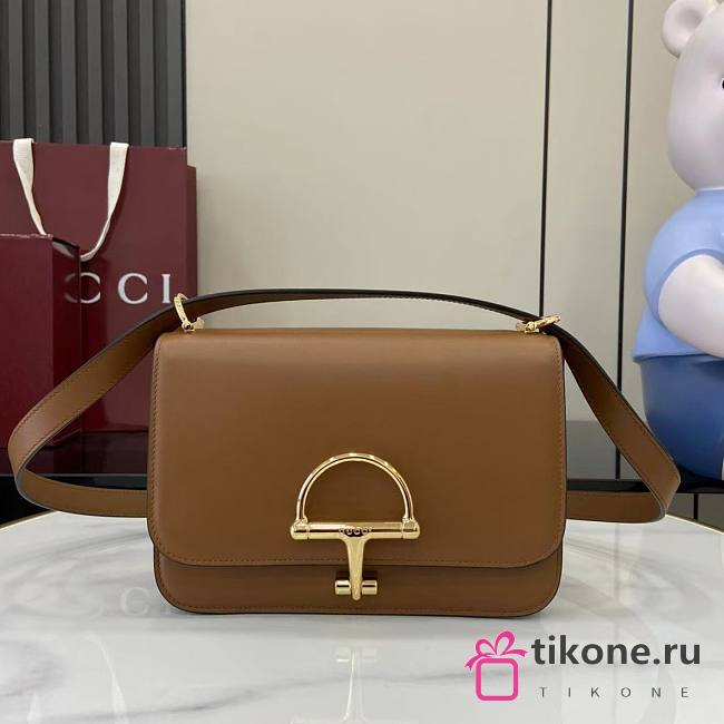 Gucci Siena Small Shoulder Bag Brown - 22.5x14x8cm - 1
