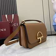 Gucci Siena Small Shoulder Bag Brown - 22.5x14x8cm - 4