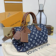 LV Speedy P9 Bandouliere 30 Calf Leather Navy Blue M15282 - 32x22.5x18cm - 5