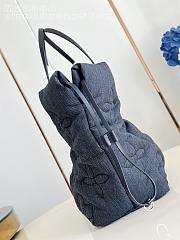 LV Ski Neverfull Inside Out MM Puffygram Nylon Black Jeans M26364 - 56x18x32cm - 3