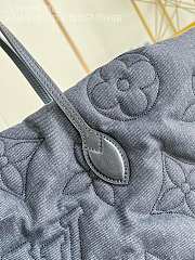 LV Ski Neverfull Inside Out MM Puffygram Nylon Black Jeans M26364 - 56x18x32cm - 2