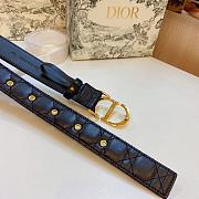 Dior 30 Montaigne Belt Black Cannage Calfskin 30mm - 3